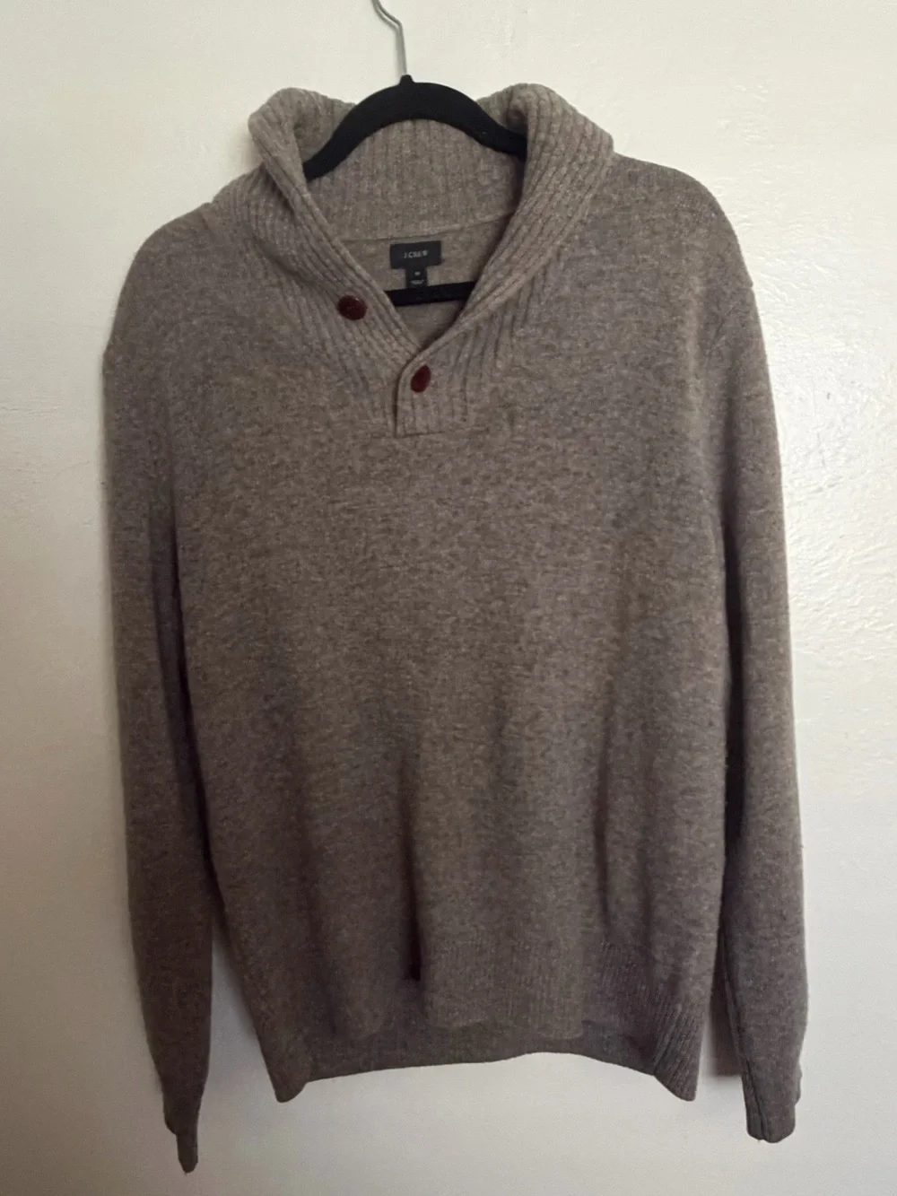 J. Crew Men's Turtleneck Sweater in Taupe, 100% wool